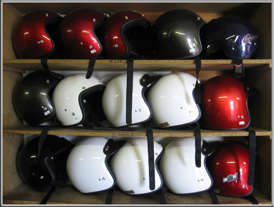 open face helmets