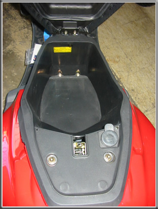 Shark under seat storage